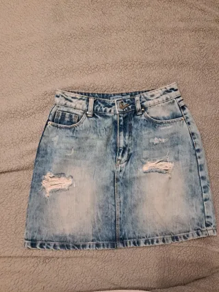 Gonna mini in denim