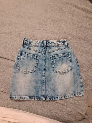 Gonna mini in denim
