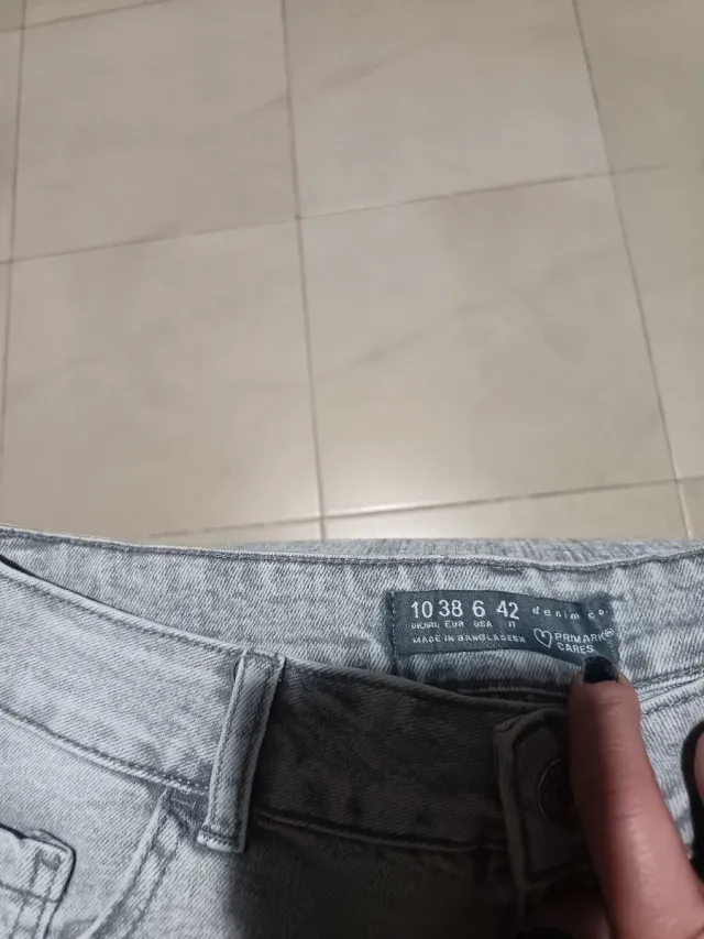 Vaqueros cortos grises Primark Talla 38