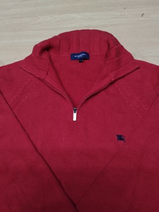 Jersey Burberry Cremallera Roja Talla M