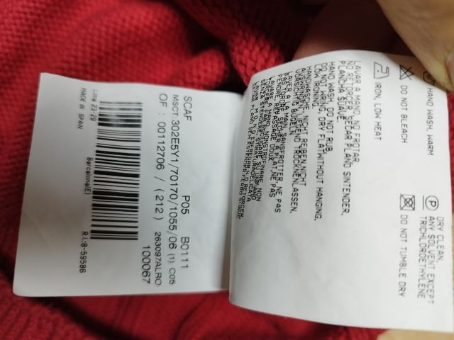 Jersey Burberry Cremallera Roja Talla M