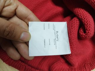 Jersey Burberry Cremallera Roja Talla M