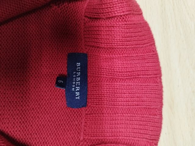 Jersey Burberry Cremallera Roja Talla M