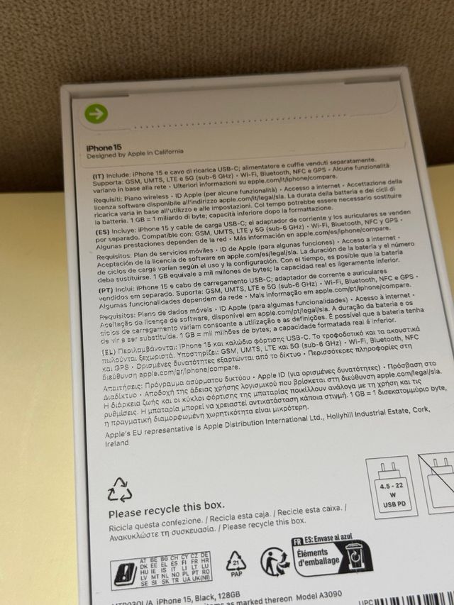 iPhone 15 128GB Nuevo