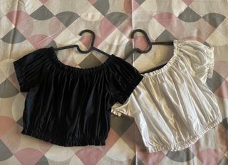 Top bianco e nero taglia unica