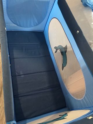 Cuna de viaje para bebé azul