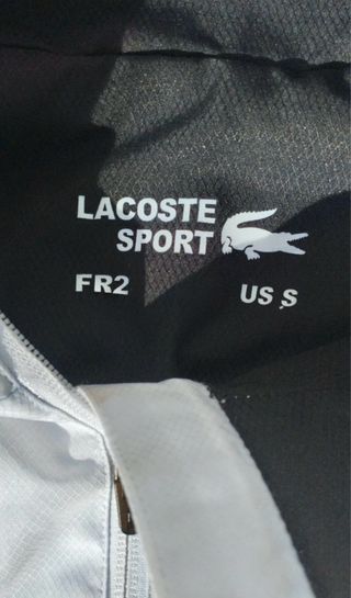 Chaqueta Lacoste Cocodrilo Negra y Blanca