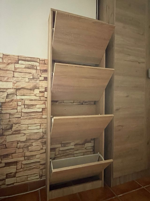 Zapatero alto de madera 54x161x16