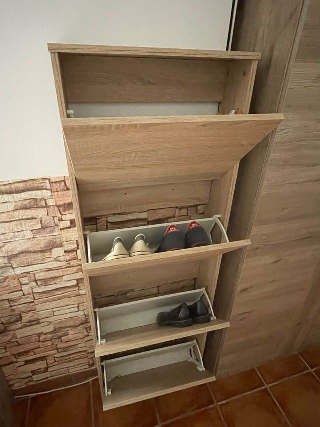 Zapatero alto de madera  54x161x16