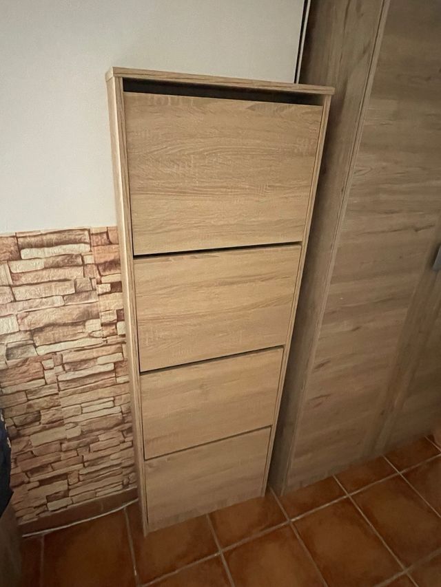 Zapatero alto de madera 54x161x16