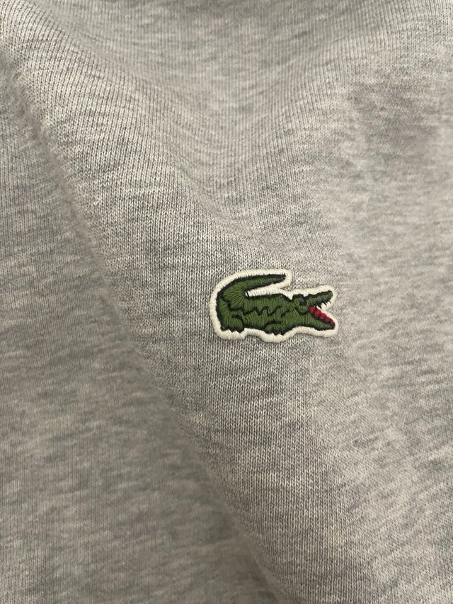 Sudadera gris Lacoste con cremallera