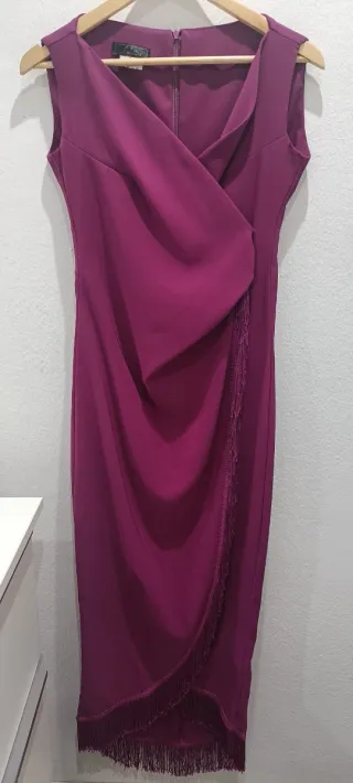Vestido juvenil fucsia oscuro Talla XS