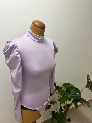 Body Bershka Lila Manga Farol