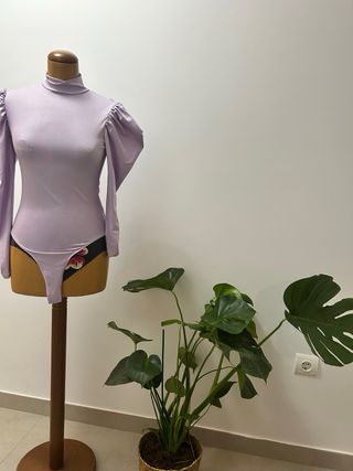 Body Bershka Lila Manga Farol