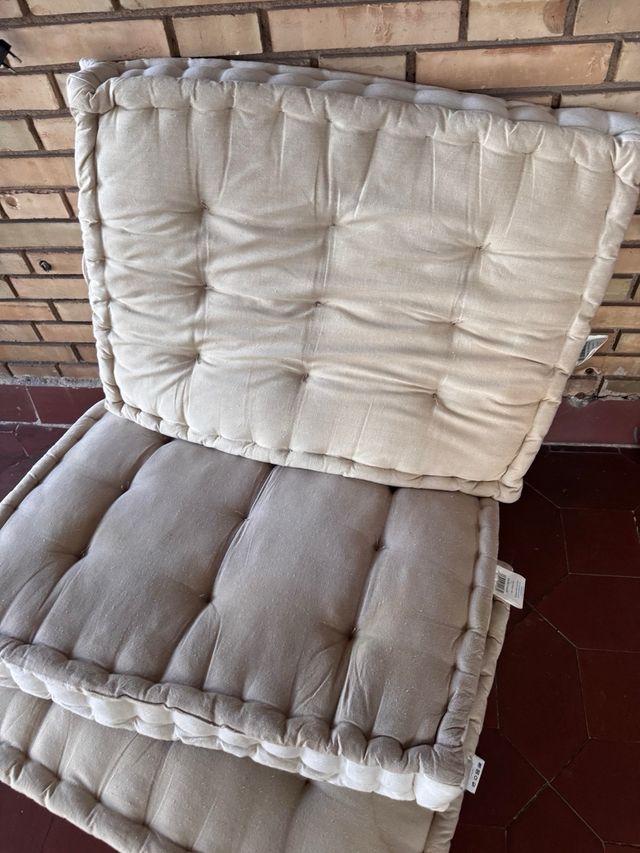 Cojines de sofá beige (2 unidades)