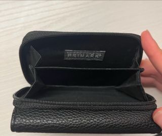 Portafoglio donna nero con fiocco