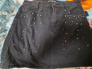 Falda Stradivarius Negra