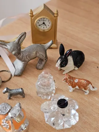 Lotto 12 miniature argento vetro metallo