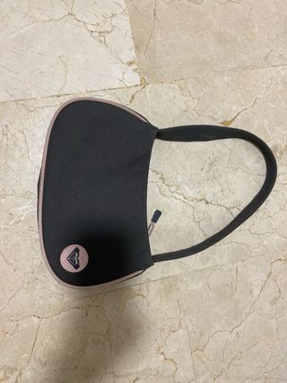Bolso vintage Roxy negro y rosa