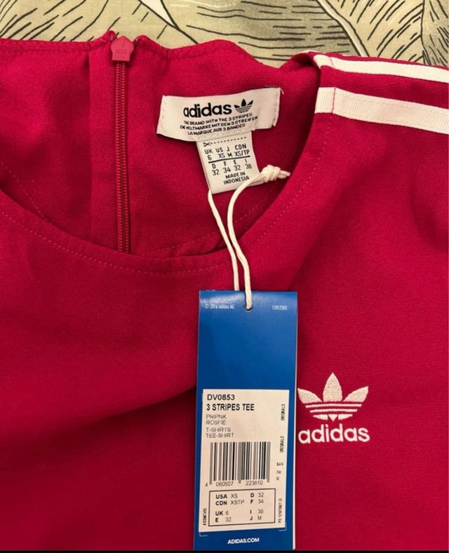 Camiseta Adidas Mujer fucsia Talla XS