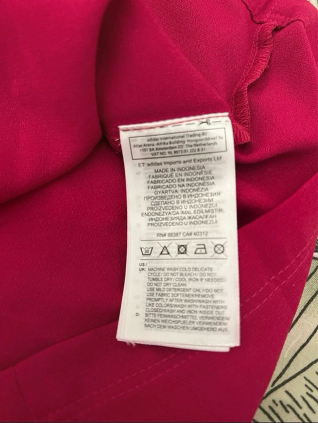 Camiseta Adidas Mujer fucsia Talla XS