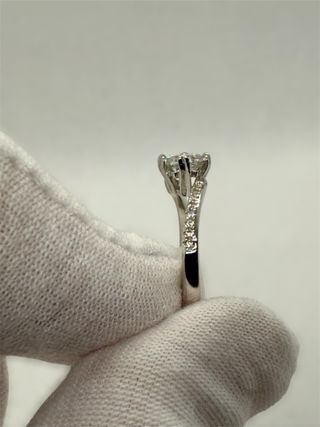 Anillo Plata 925 Moissanita 1ct Banda