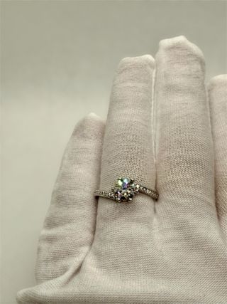 Anillo Plata 925 Moissanita 1ct Banda