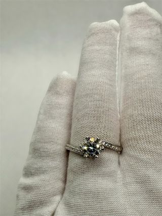 Anillo Plata 925 Moissanita 1ct Banda