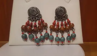 Conjunto Étnico Artesanal: Pulsera,anillo y pendie