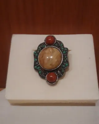 Conjunto Étnico Artesanal: Pulsera,anillo y pendie