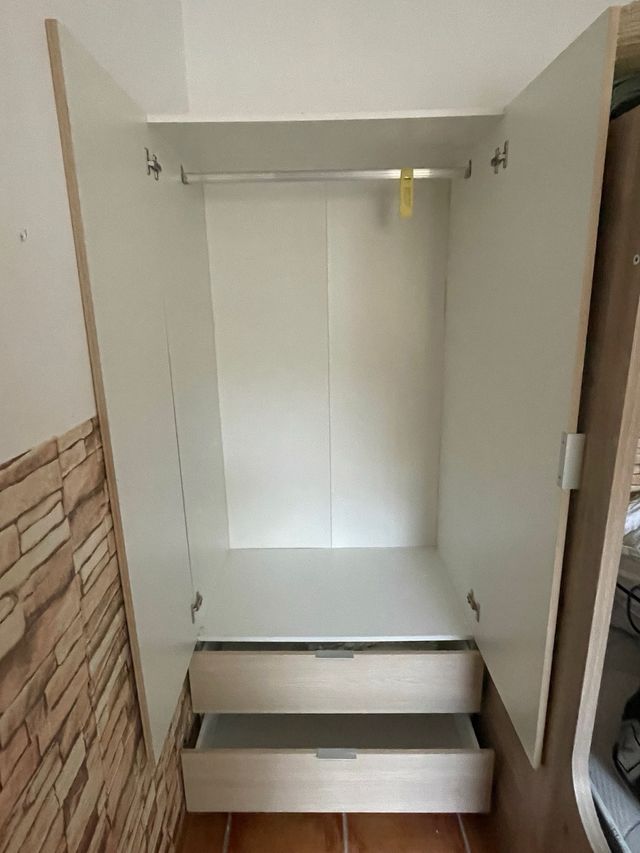 Armario alto 2 cajones 82x180x53cm