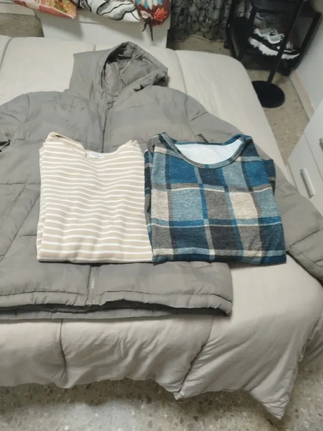 Lote 2 jerséis (gris y cuadros)