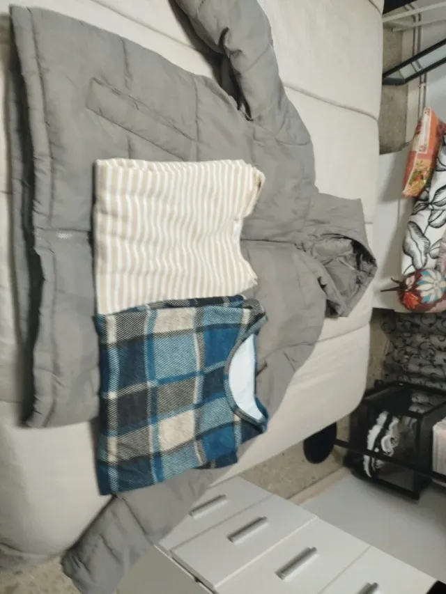 Lote 2 jerséis (gris y cuadros)