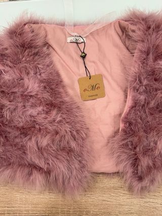 Chal pelo natural rosa