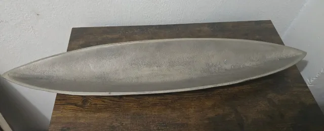 Bandeja decorativa ovalada metálica