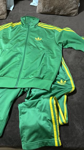 Chándal Adidas Verde y Amarillo Talla M
