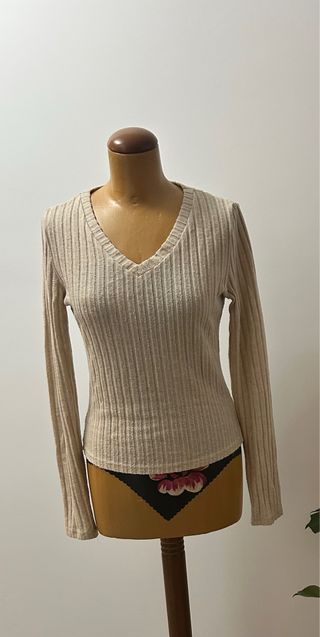 Camiseta de punto V-neck Talla M