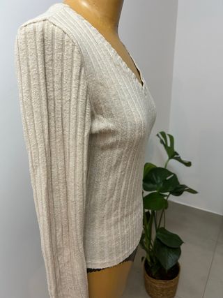 Camiseta de punto V-neck Talla M