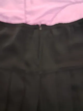 Falda de tablas negra mujer