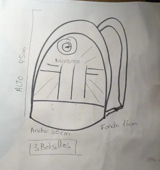 Mochila Negra con Diseño Union Jack