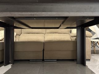 Mesa comedor extensible gris 140-240