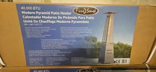 Estufa exterior propano metal negra