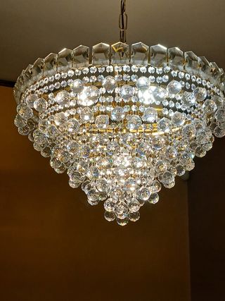 Lámpara de lágrimas cristal y metal