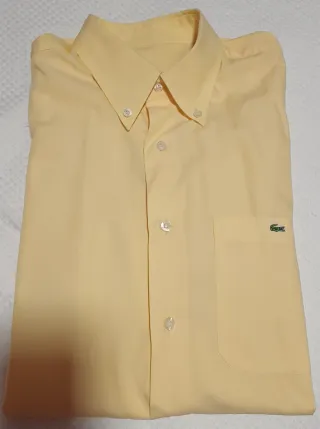 Camisa Lacoste Manga Corta Amarilla
