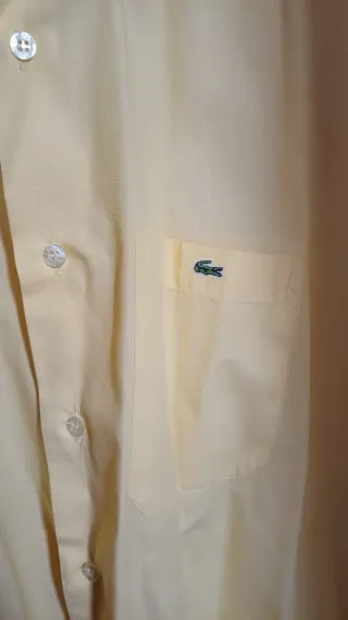 Camisa Lacoste Manga Corta Amarilla
