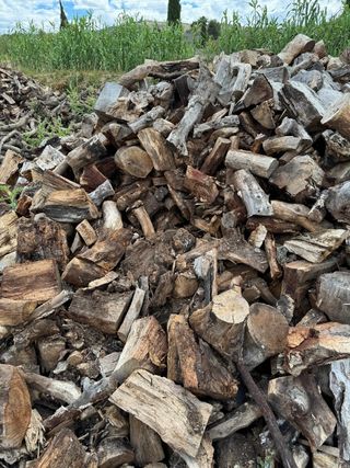 Leña de olivo, almendro, roble y albaricoquero