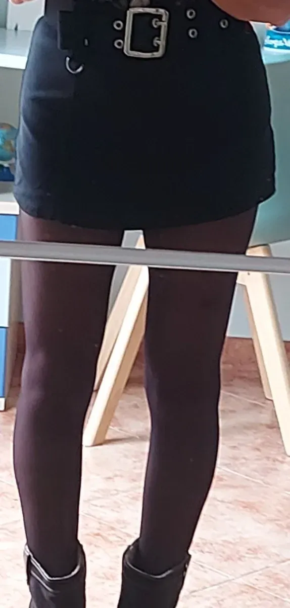 Minigonna con pantaloncino nero