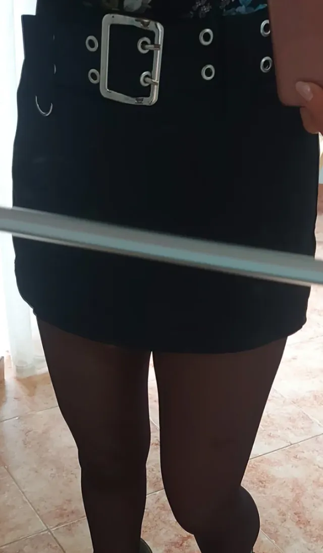 Minigonna con pantaloncino nero