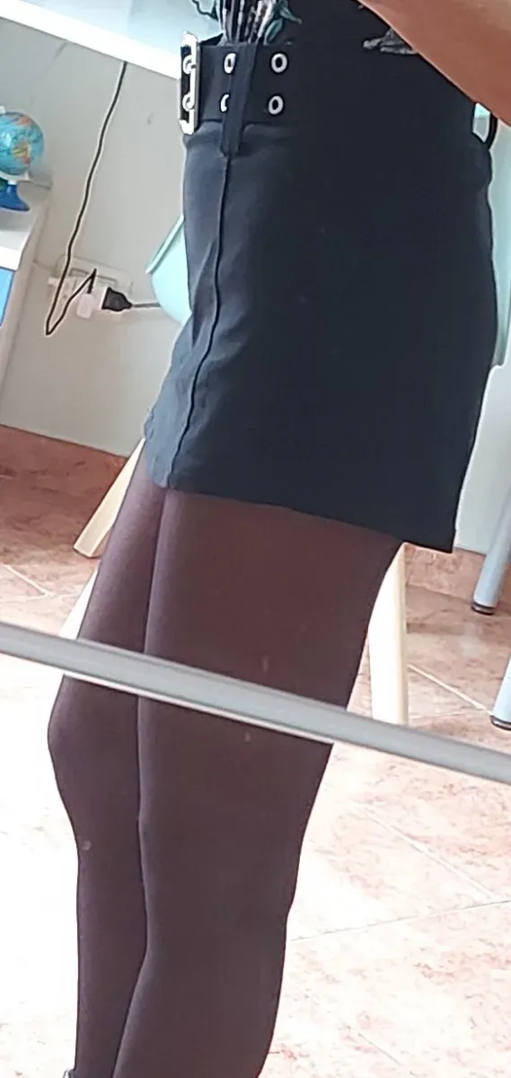 Minigonna con pantaloncino nero