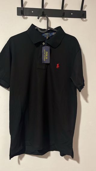 Polo Ralph Lauren Negro Logo Rojo